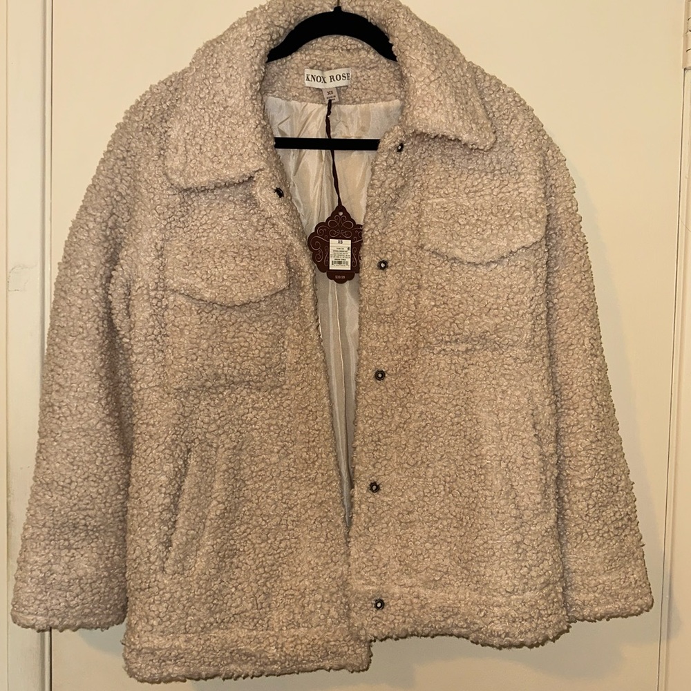 Knox Rose Cream Sherpa Jacket